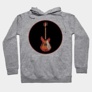 Tiled Pixel 360 12-String Guitar in a Black Circle Hoodie